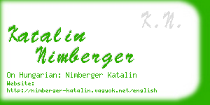 katalin nimberger business card